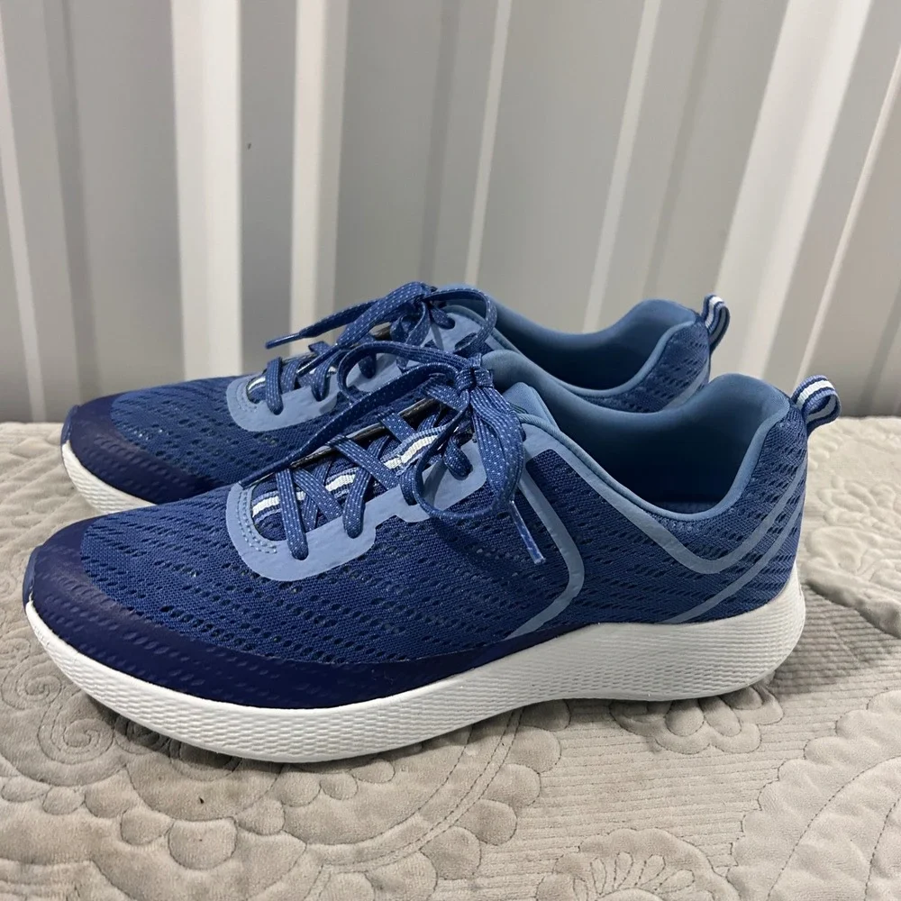 Dansko Pace Womens Blue Mesh Walking Sneakers Natural Arch Support Size 40
